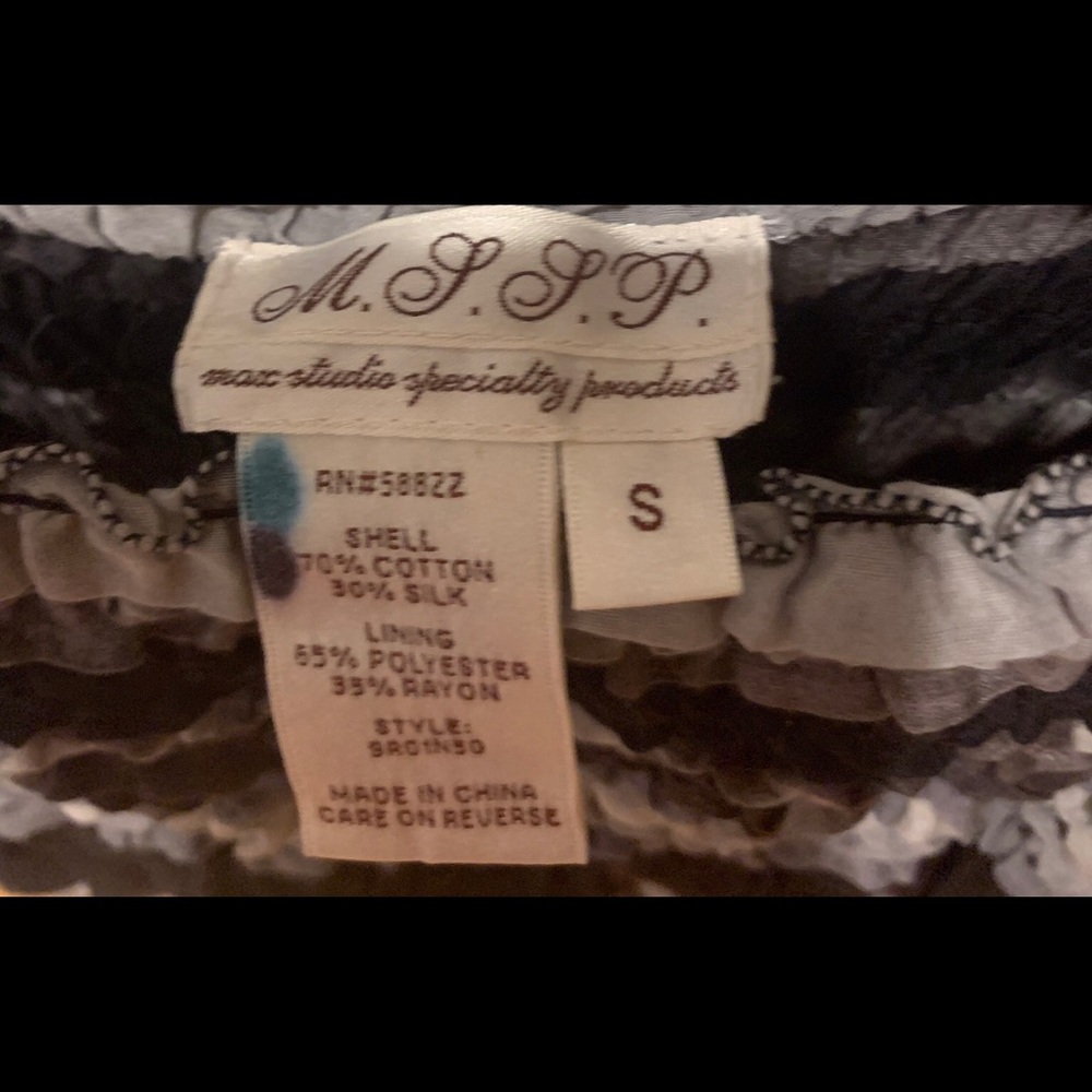 Max Studio Specialty products black and grey tie dyed scrunch dress‎ size small - Picture 4 of 4
